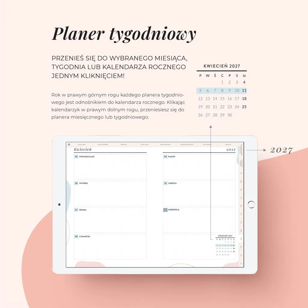 Digital planer nauczyciela | Planer tygodniowy