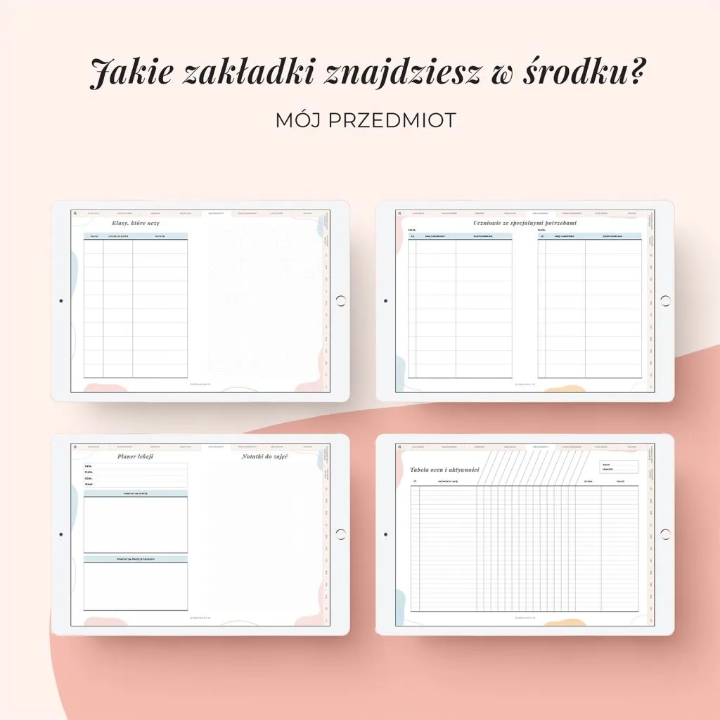 Digital planer nauczyciela | Zakładka mój przedmiot