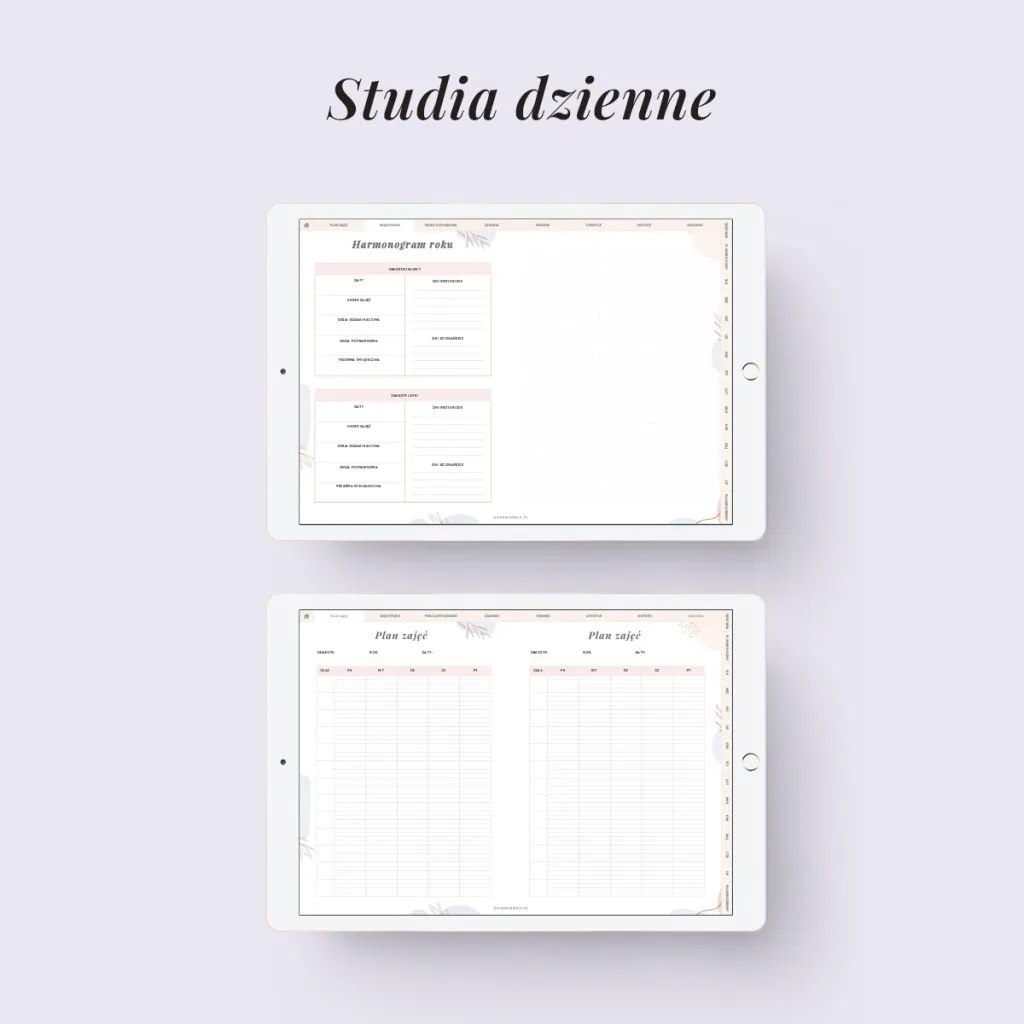 Cyfrowy planer studenta dziennego