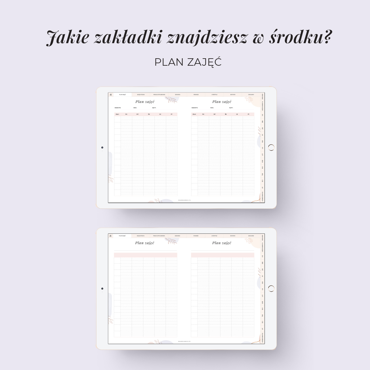 Digital planera studenta - plan zajęć