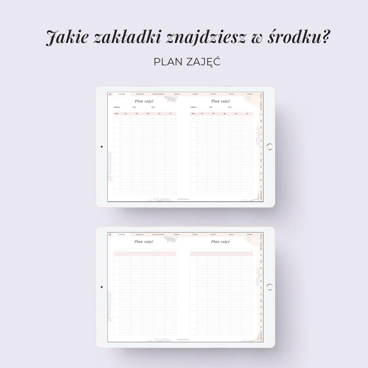 Digital planera studenta - plan zajęć