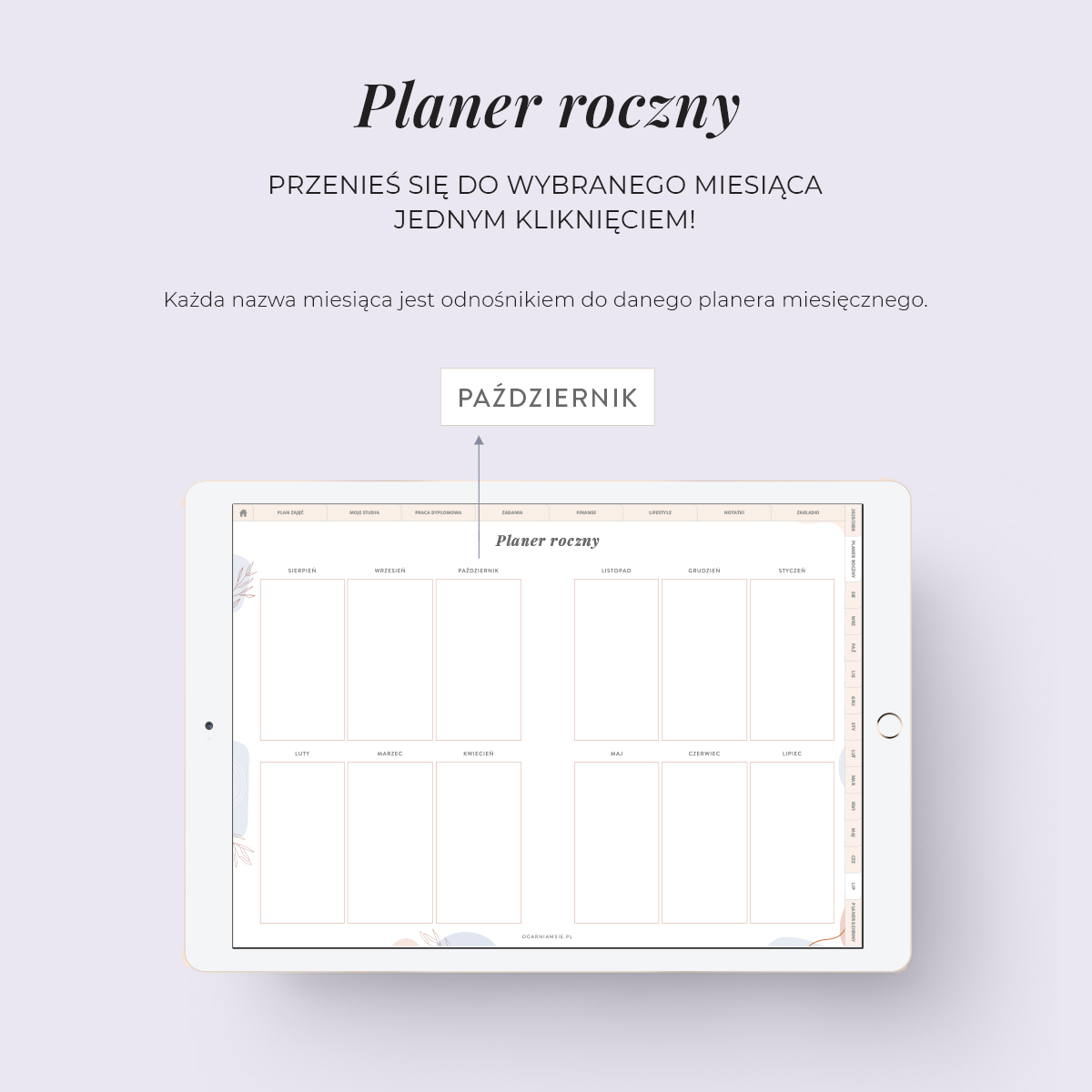 Planer roczny digital planera studenta