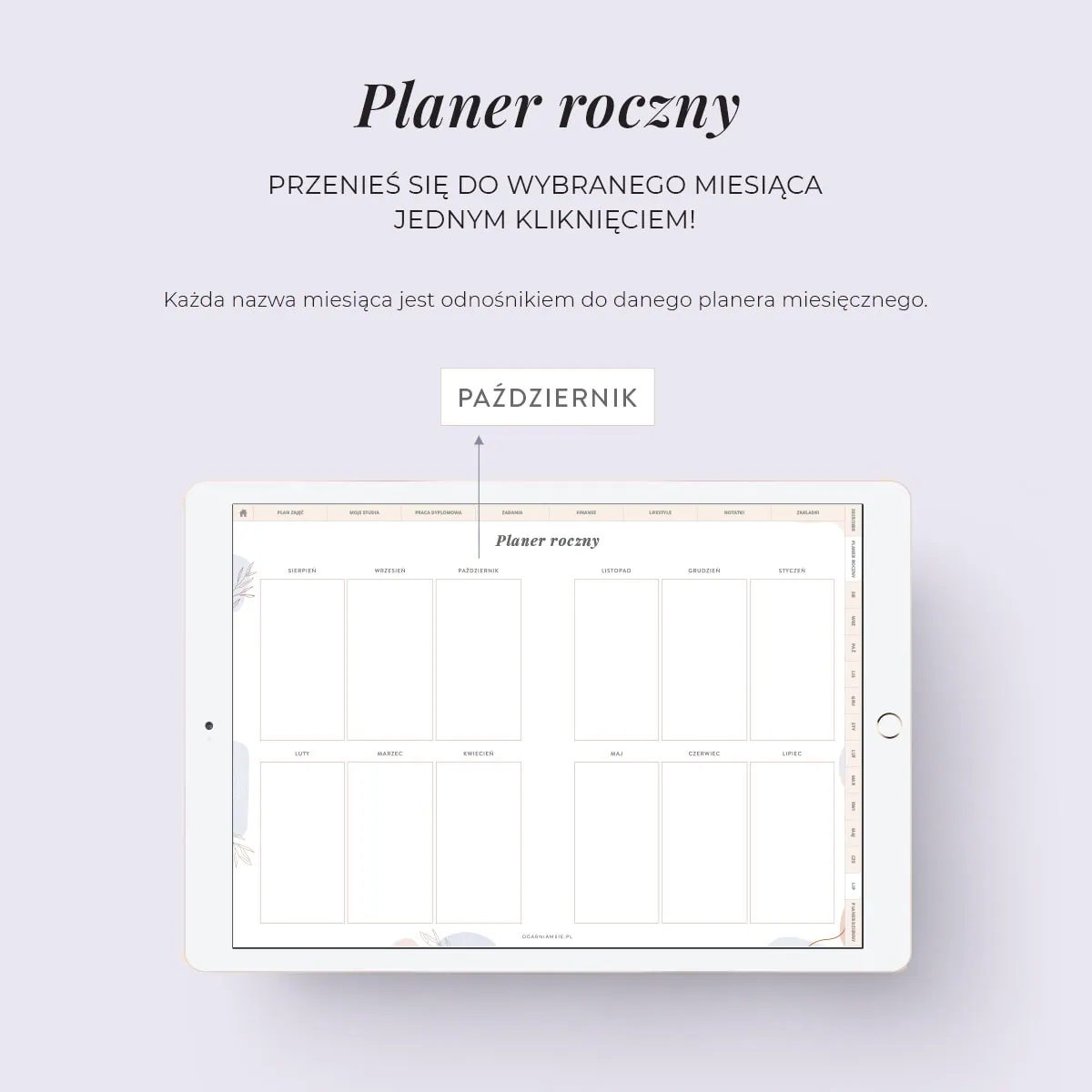 Planer roczny digital planera studenta