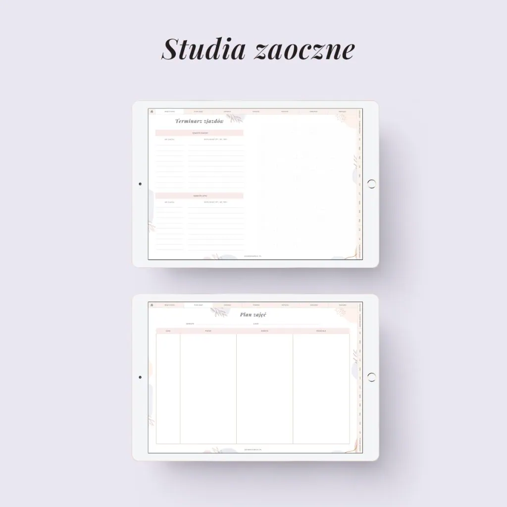 Cyfrowy planer studenta zaocznego