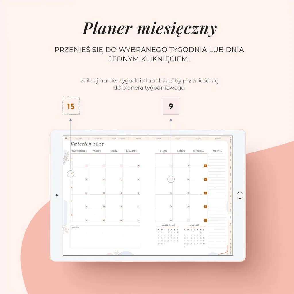 Digital planer studenta 2026/27 | Planer miesięczny