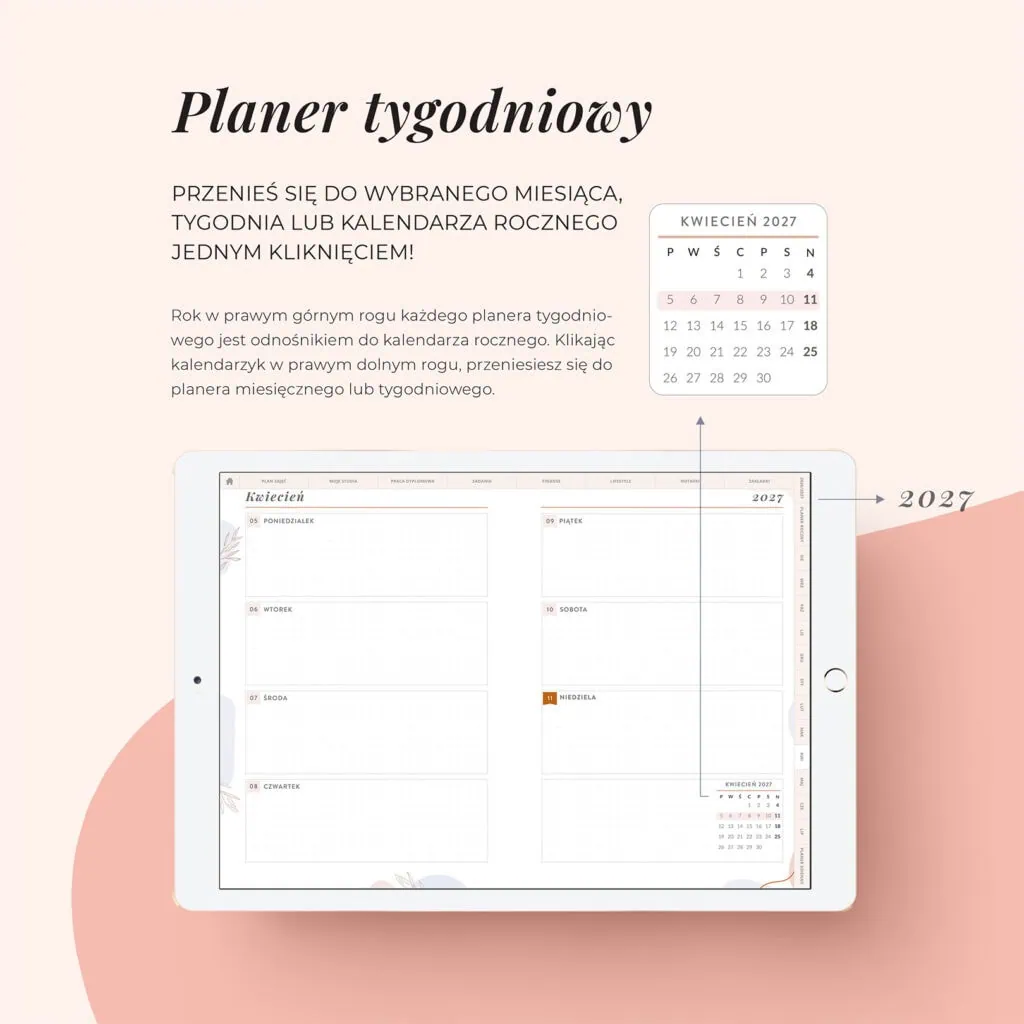 Digital planer studenta 2026/27 | Planer tygodniowy