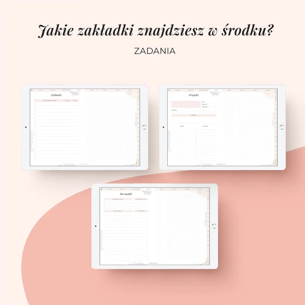 Digital planer studenta 2026/27 | Zakładka zadania