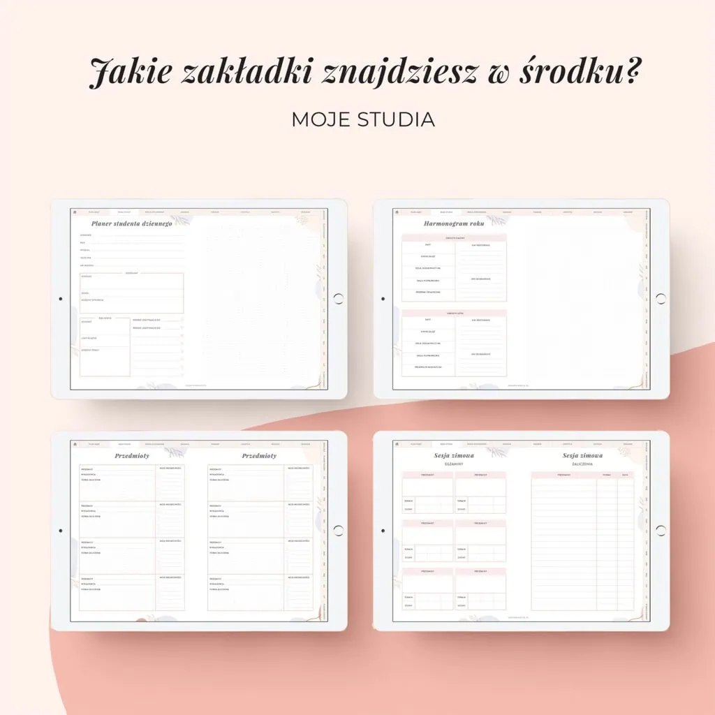 Digital planer studenta 2026/27 | Zakładki moje studia