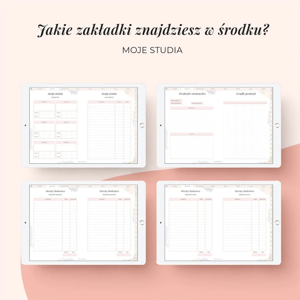 Digital planer studenta 2026/27 | Zakładki moje studia (2)
