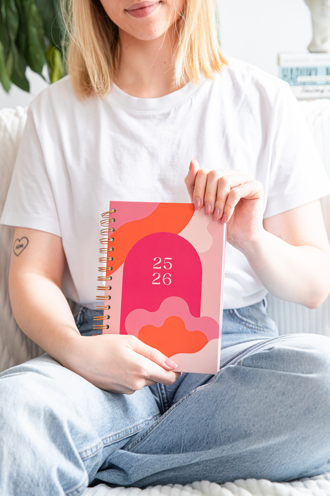 Personalizowany planer na rok 2025/26 z okładką Różowa Zorza