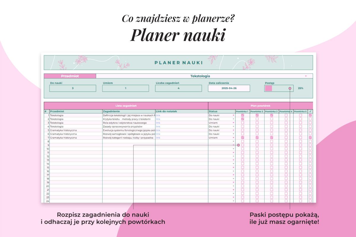 Planer studenta – planer nauki