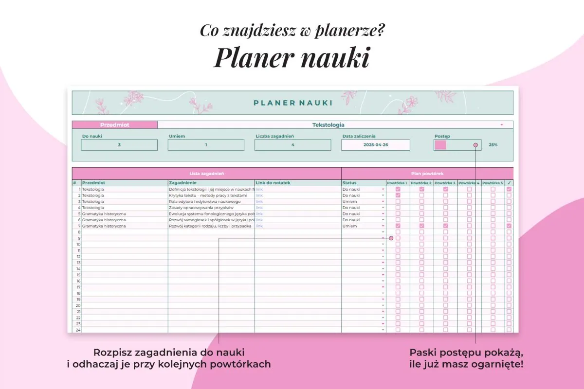 Planer studenta – planer nauki
