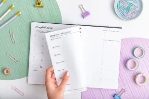 Planer na spirali 2025/26 - wkład kalendarzowy - tydzień na jednej stronie