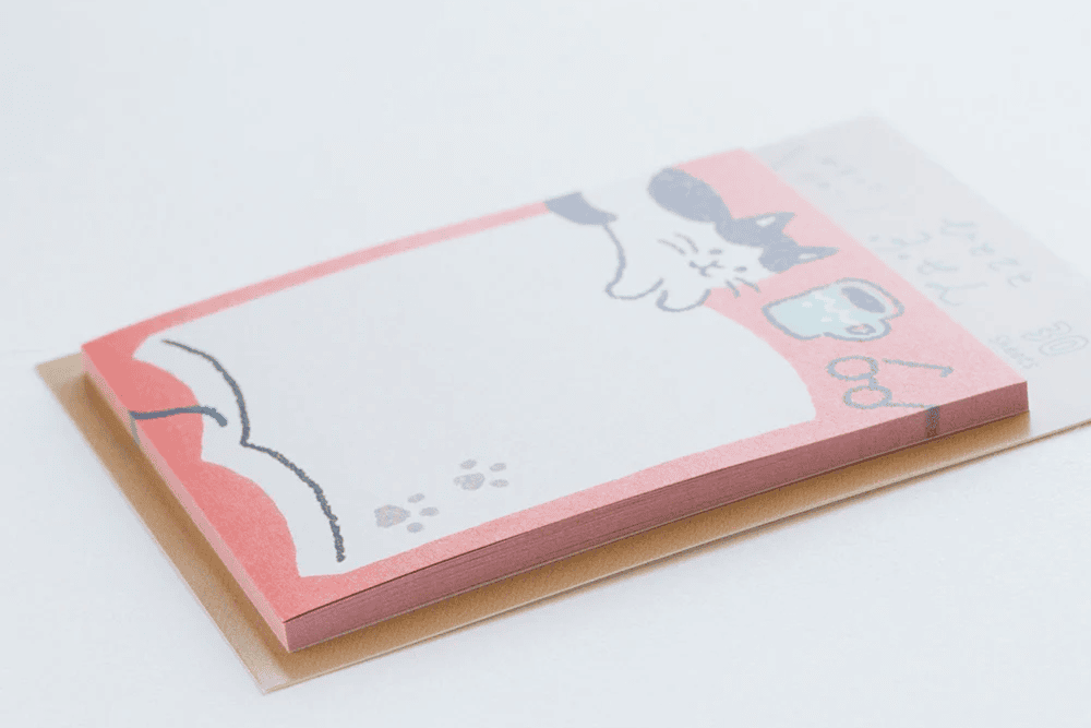 Karteczki samoprzylepne Furukawashiko - wzór z kotem 2