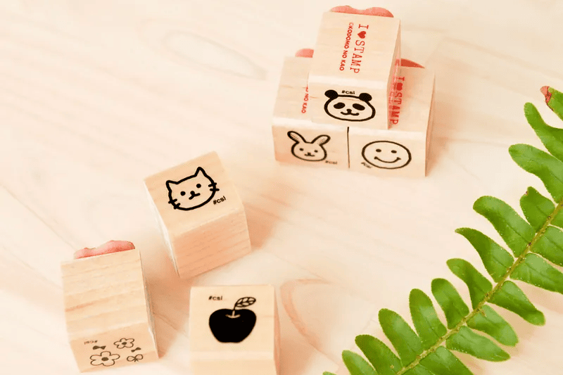 KODOMO NO KAO - drewniana pieczątka do planera