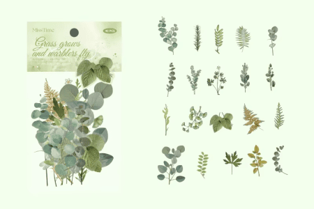 Naklejki do bullet journal "Liście i gałązki"