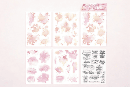 Naklejki do planera różowe akwarele