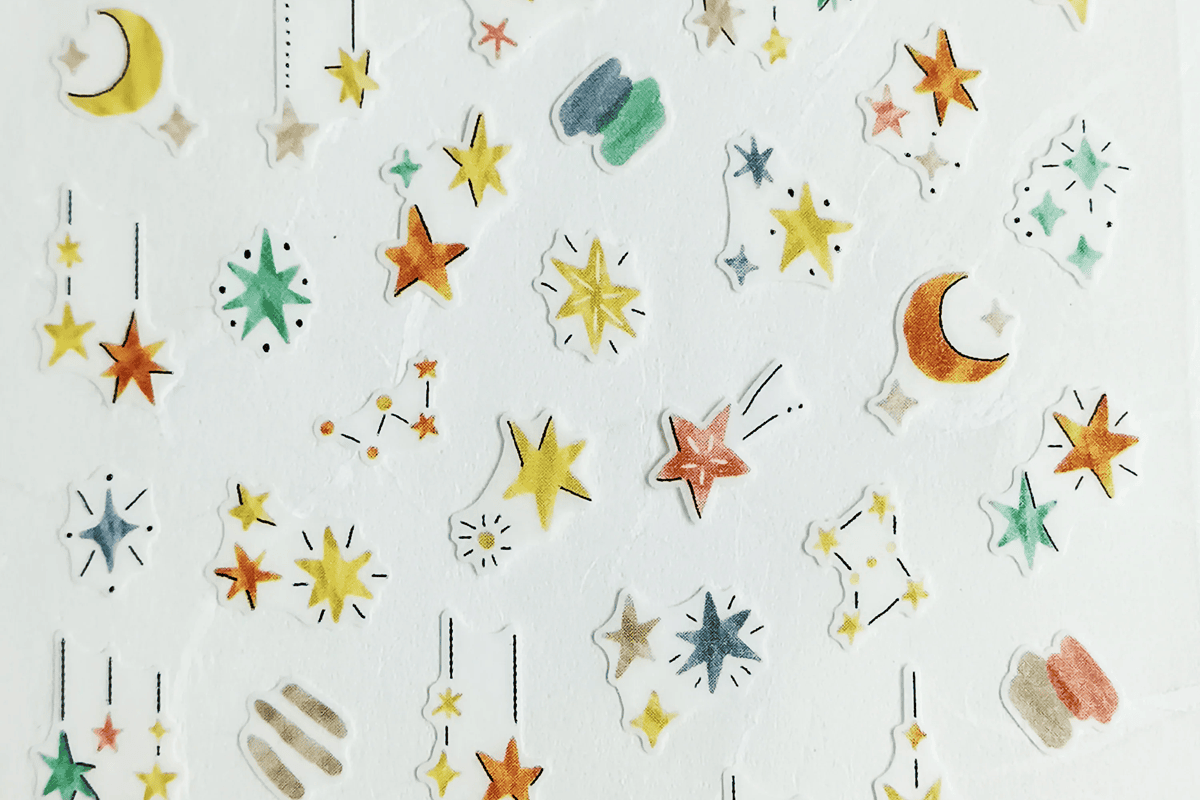 Naklejki do planera "Cozy sticker" wzór gwiazdki