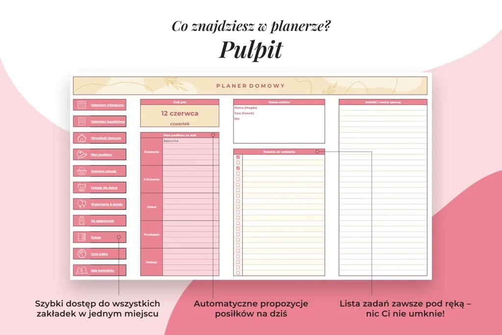 Planer Mamy Akrusz Google - zakładka pulpit