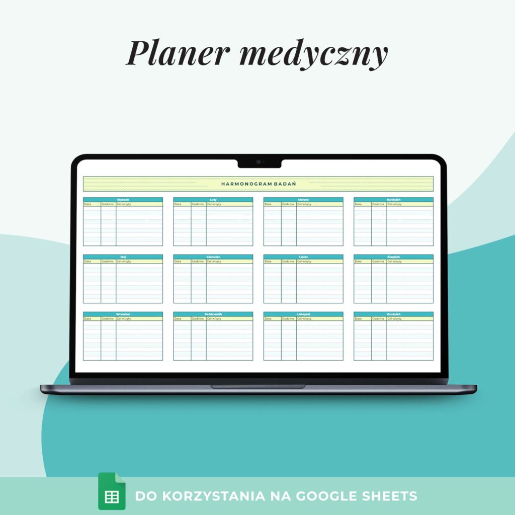 Planer Medyczny - Arkusz Google