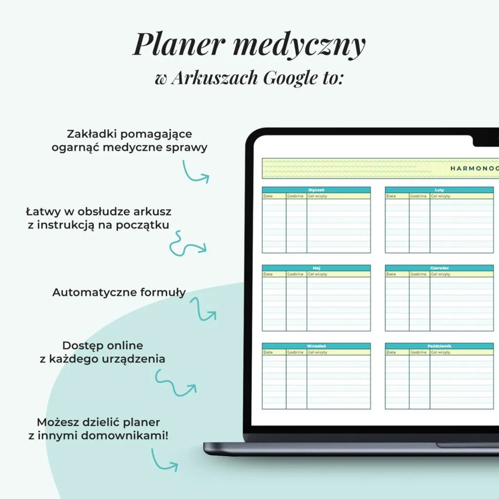 Planer Medyczny w Arkuszach Google