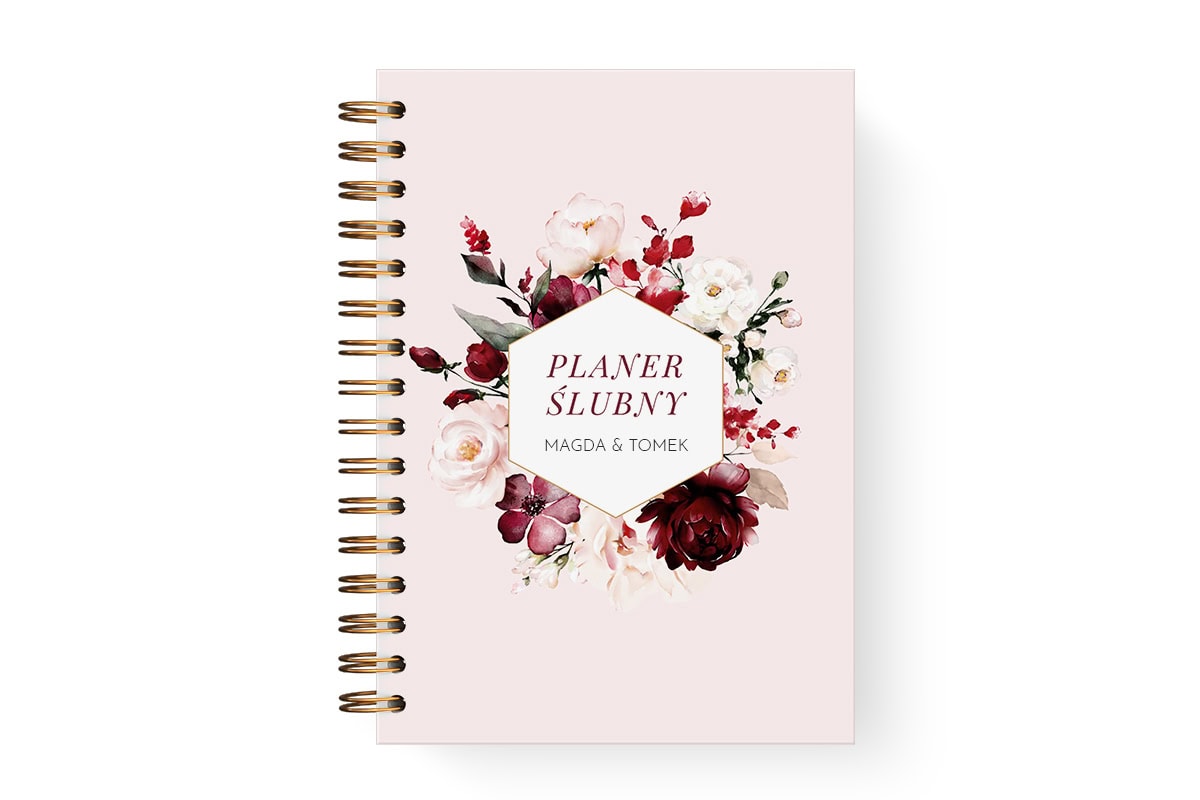 Planer ślubny oładka Flowers
