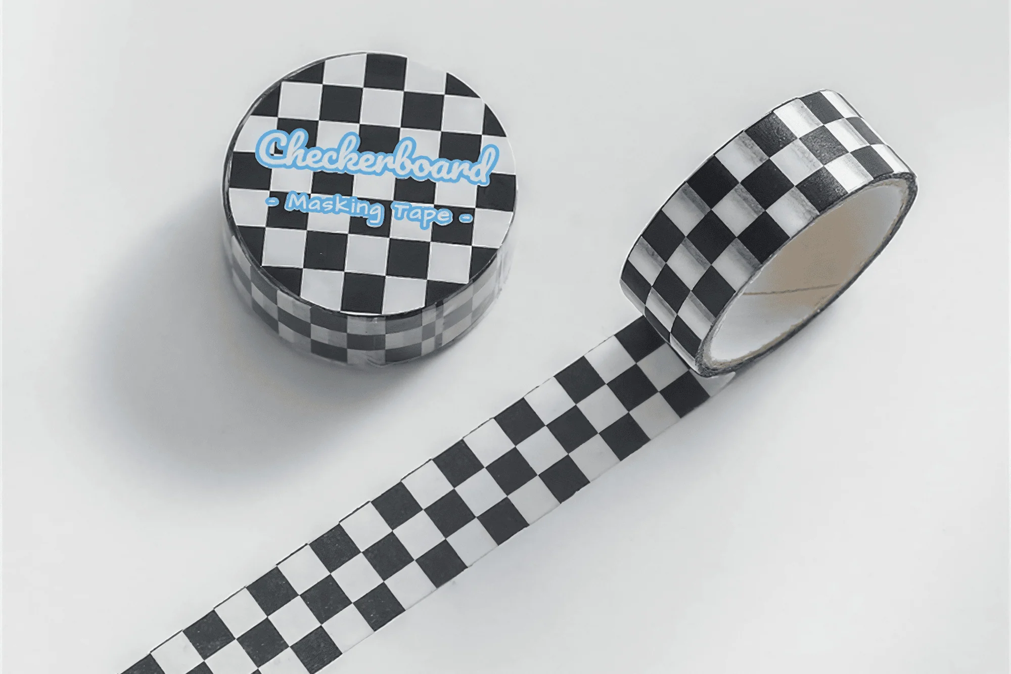 Washi tape - czarna szachownica