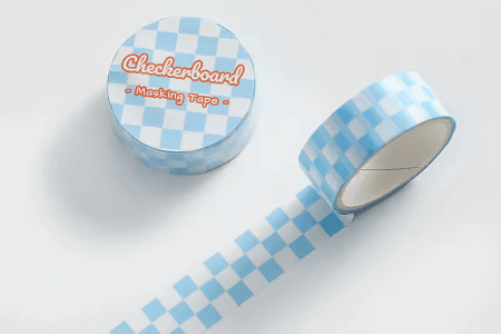 Washi tape - niebieska szachownica