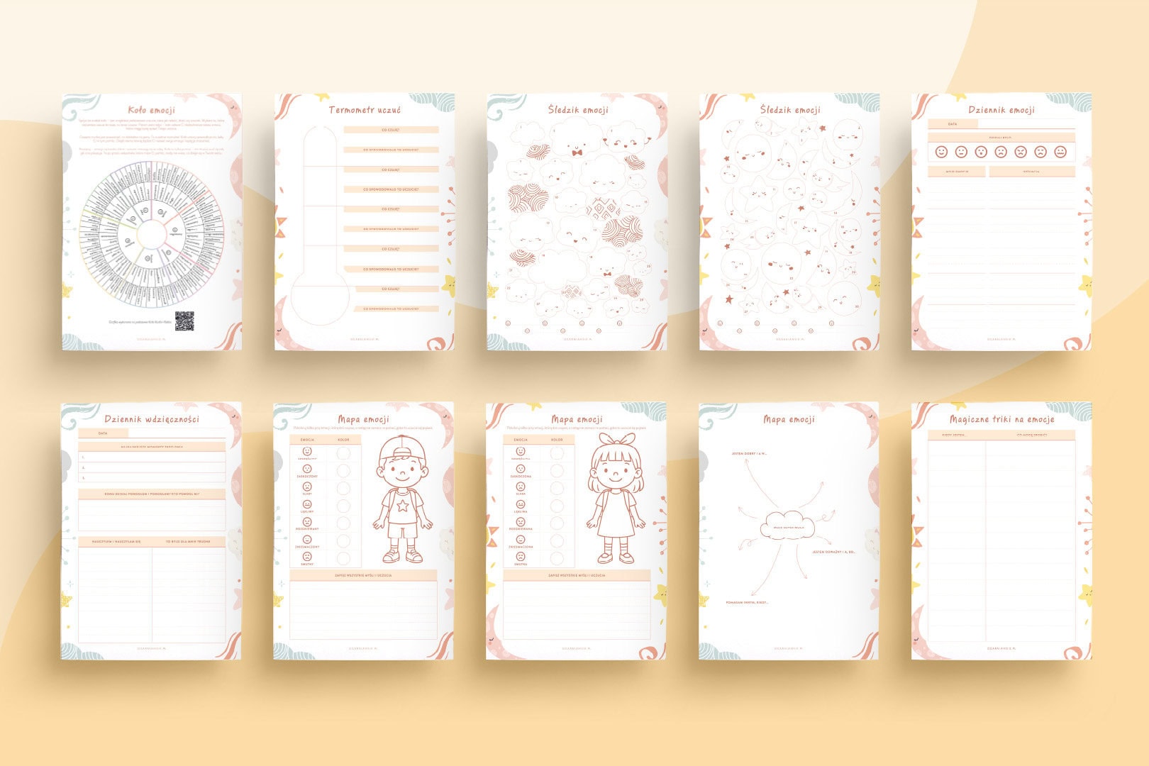 Dziennik emocji dla dzieci do druku