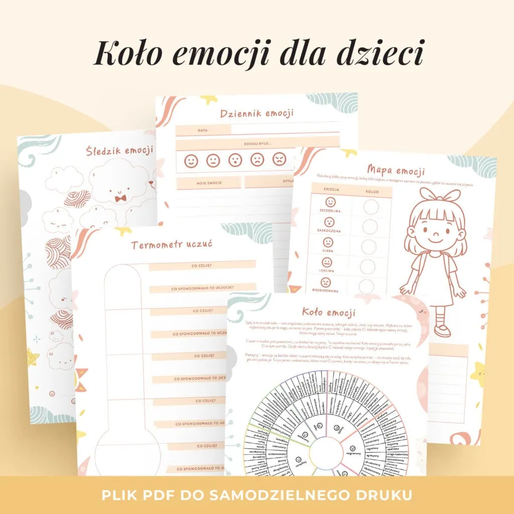 Koło emocji dla dzieci do druku
