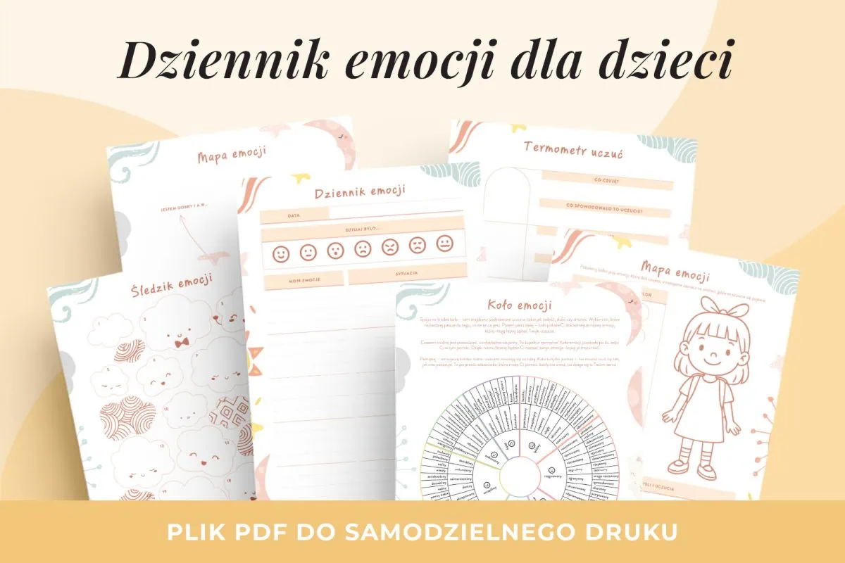 Koło emocji dla dzieci do druku