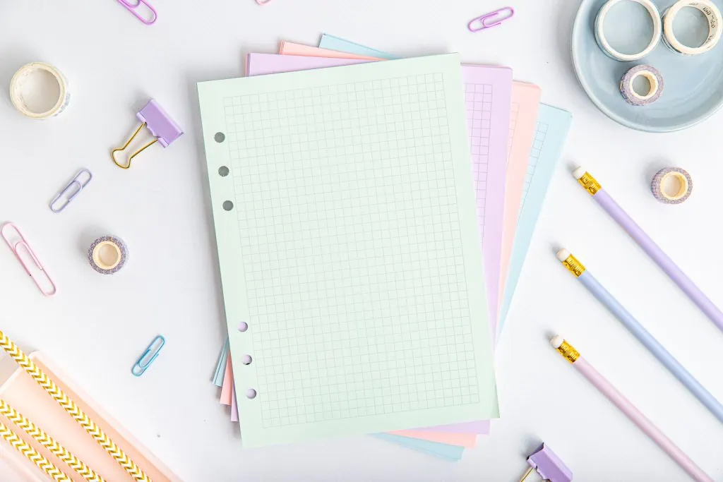 Kolorowy wkład do organizera w kratkę