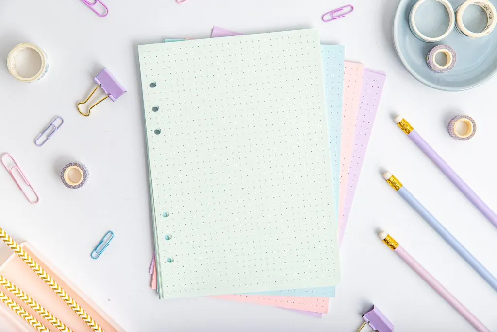 Kolorowy wkład do organizera w kropki