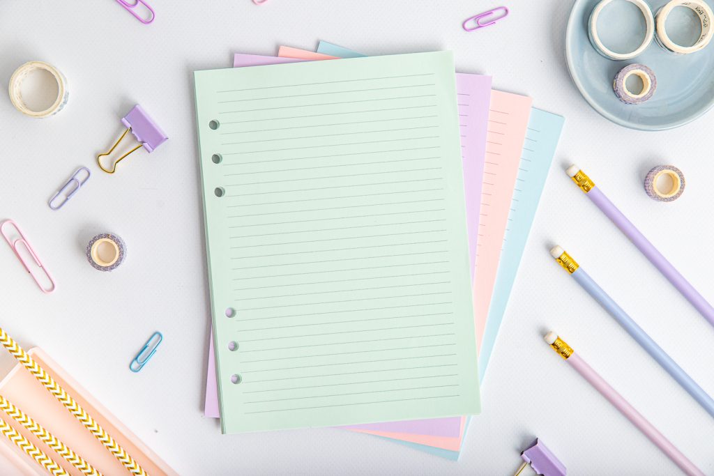 Kolorowy wkład do organizera w linie