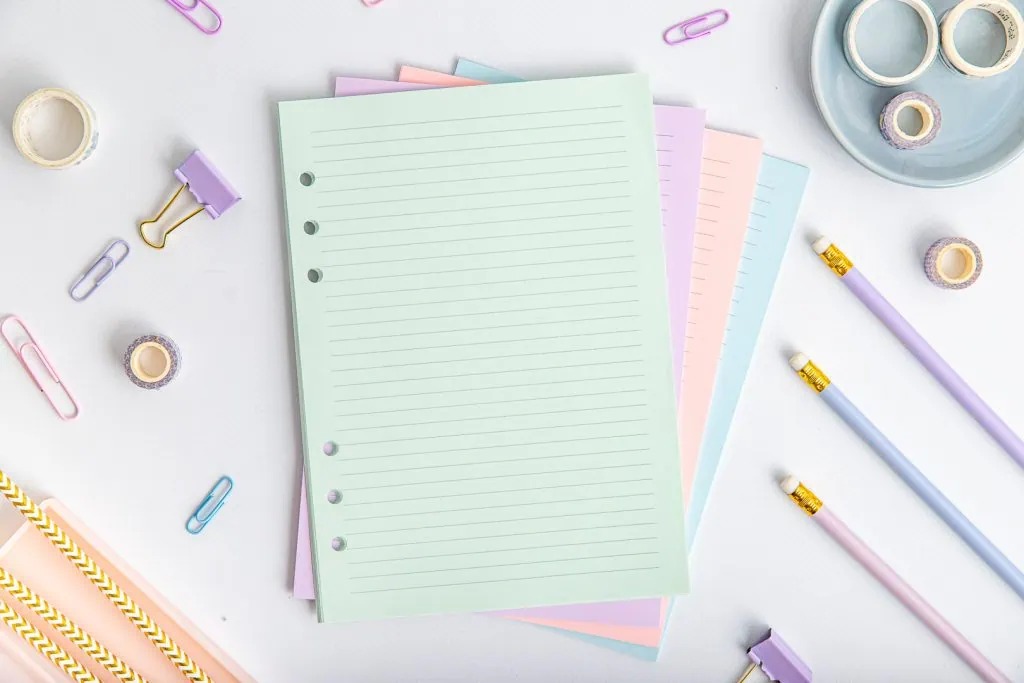 Kolorowy wkład do organizera w linie