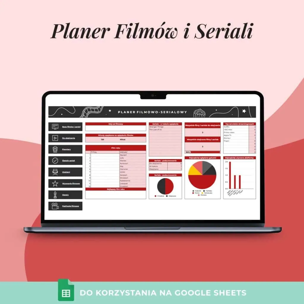 Planer filmów i seriali - Arkusz Google