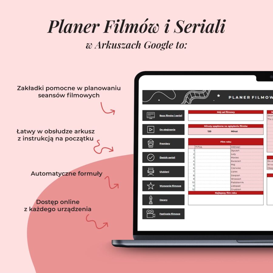 Planer filmów i seriali w Arkuszach Google