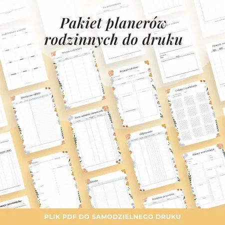 Planer rodzinny do druku