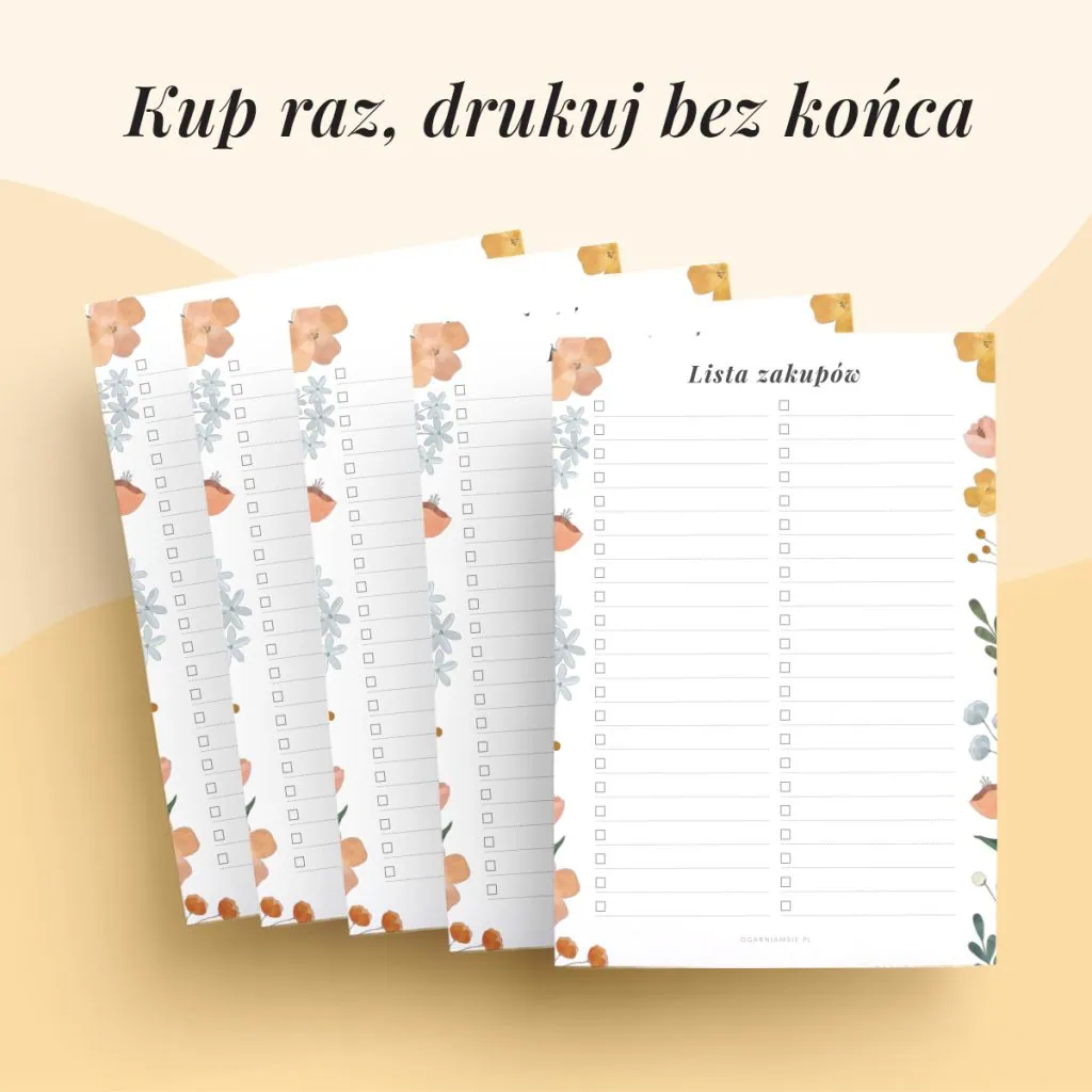Zestaw planerów rodzinnych do druku
