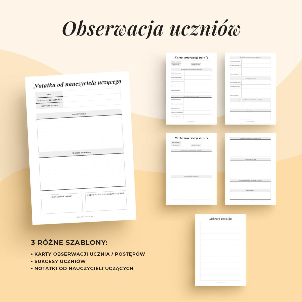 Teczka wychowawcy - obserwacja uczniów