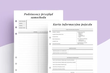 Ogarniam auto - wkład do organizera