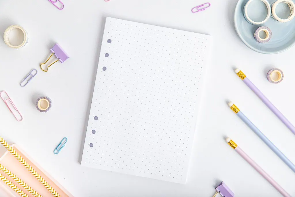 Wkład do organizera A5 – Kartki w kropki na notatki