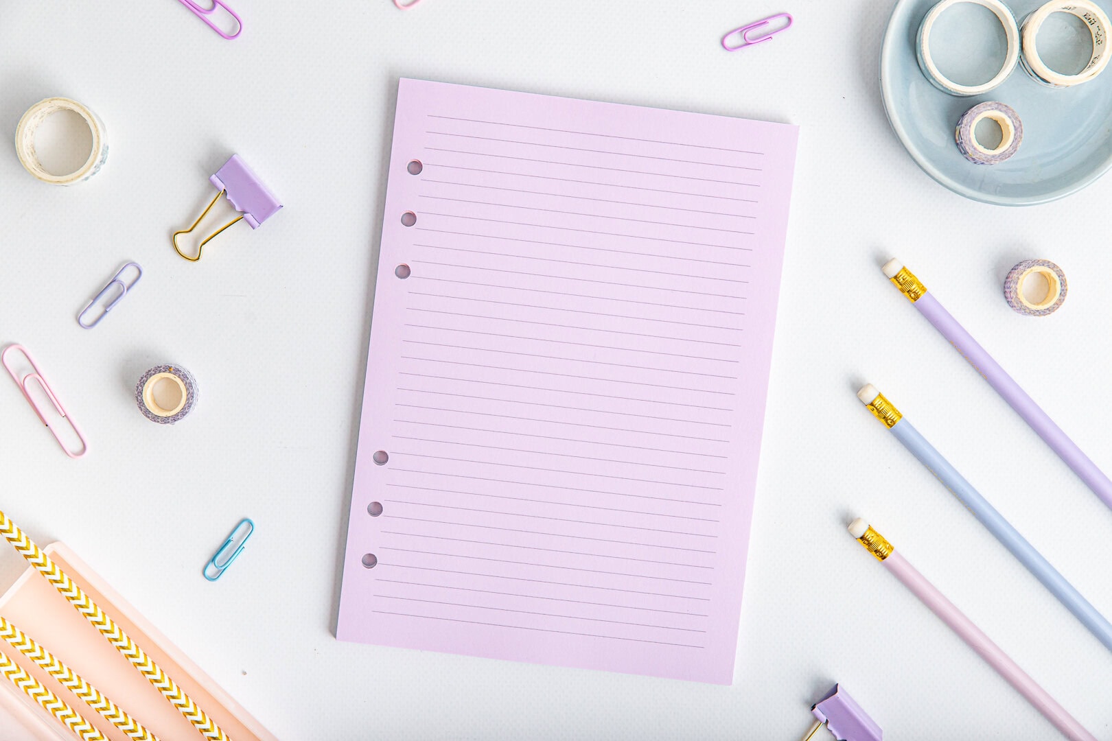 Wkład do organizera A5 w linie kolor fioletowy