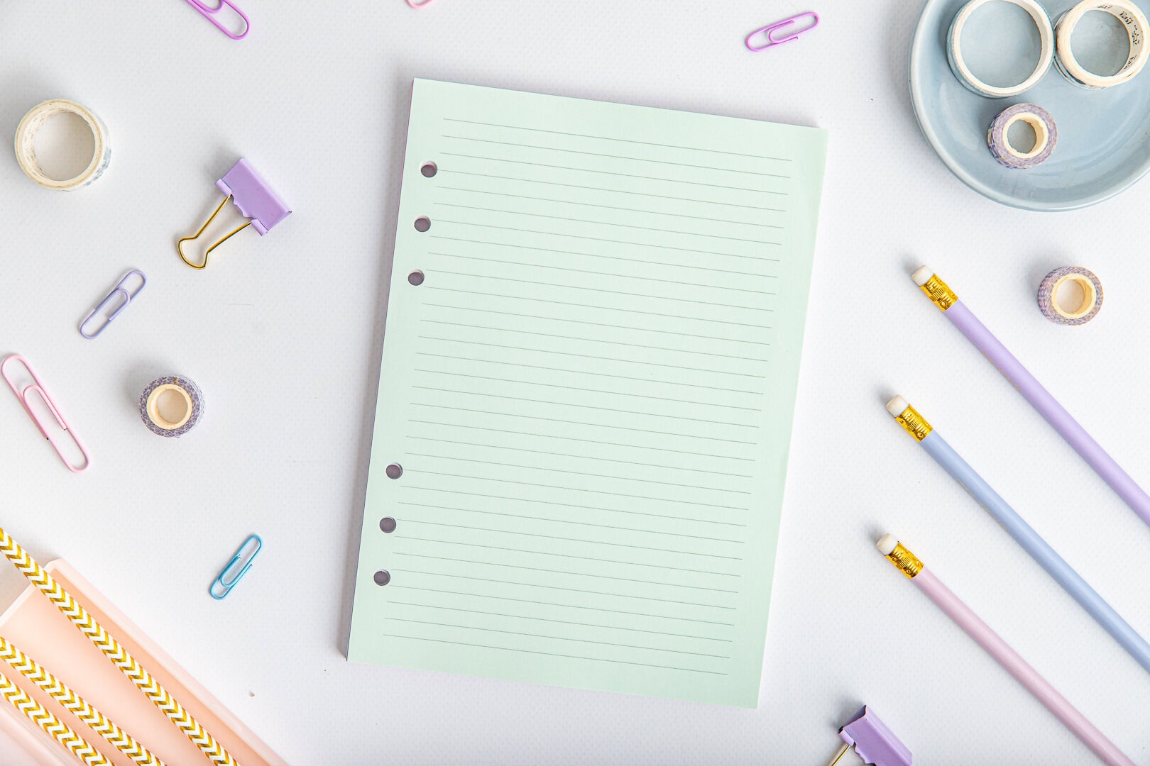 Wkład do organizera A5 w linie kolor zielony