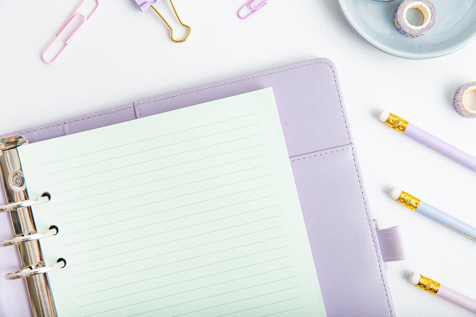 Wkład A5 do organizera w linie kolor zielony w organizerze