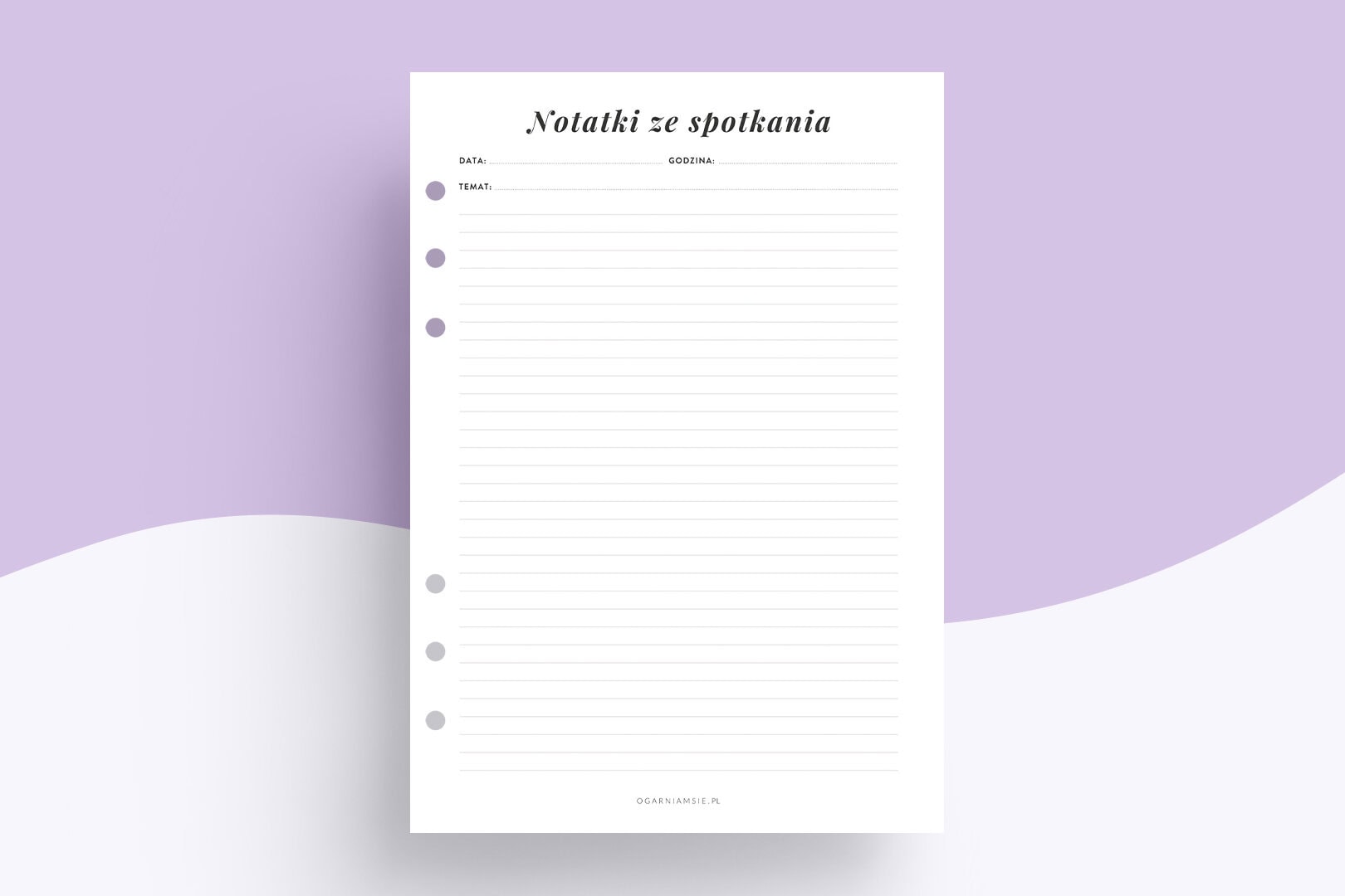 Wkład niedatowany - notatki ze spotkań