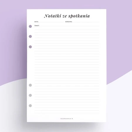 Wkład niedatowany - notatki ze spotkań