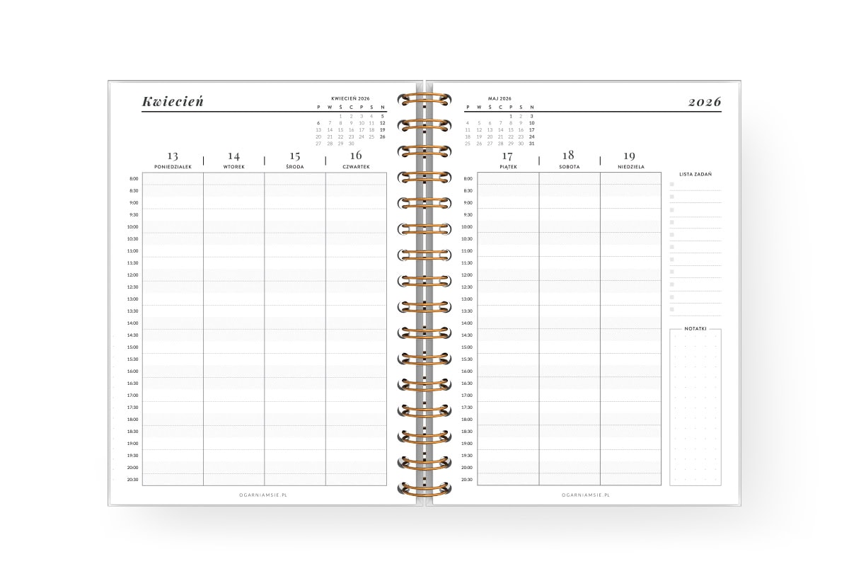 Wkład do planera Ogarniam Biznes 2026 - tygodniowy