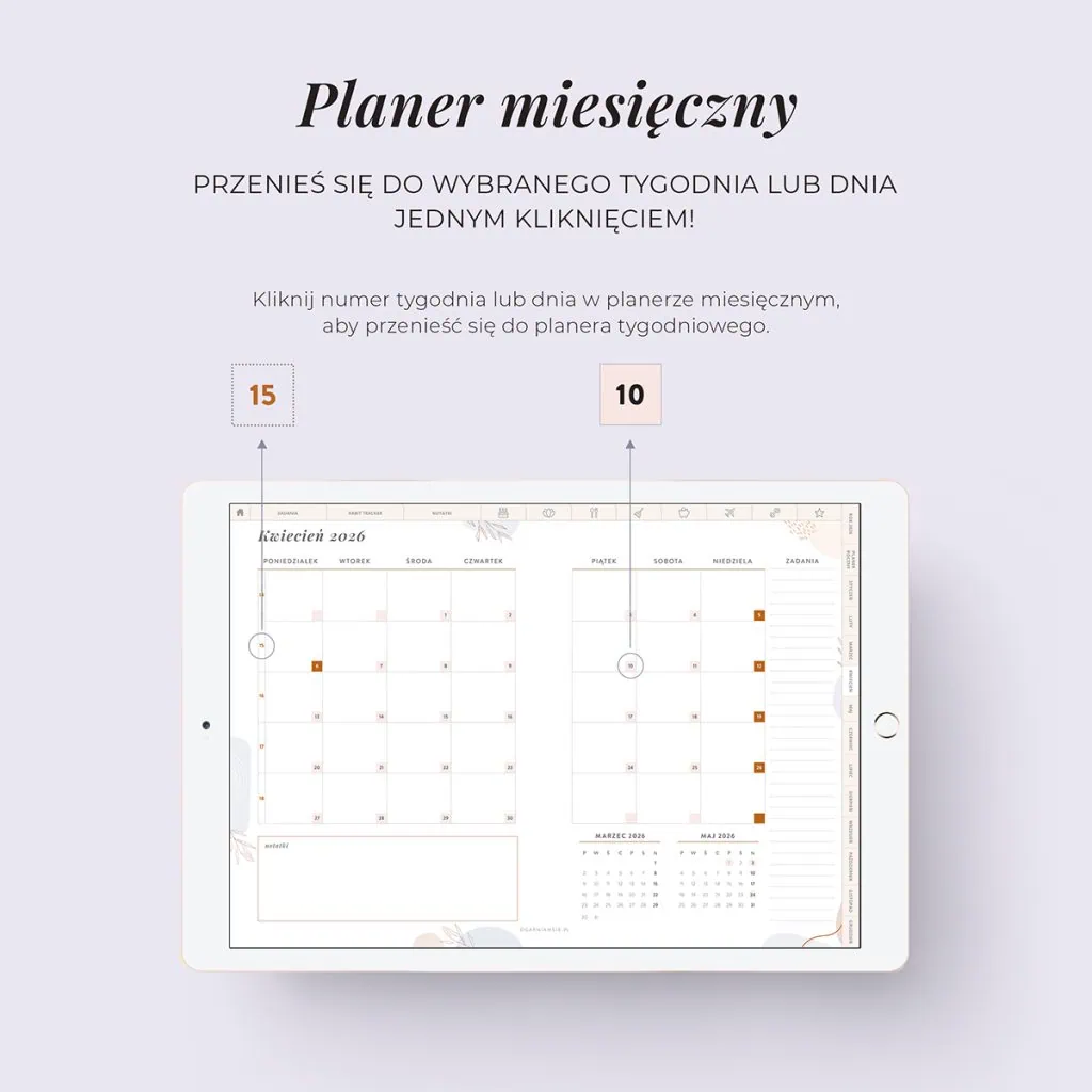 Digital Planer 2026 - planer miesięczny