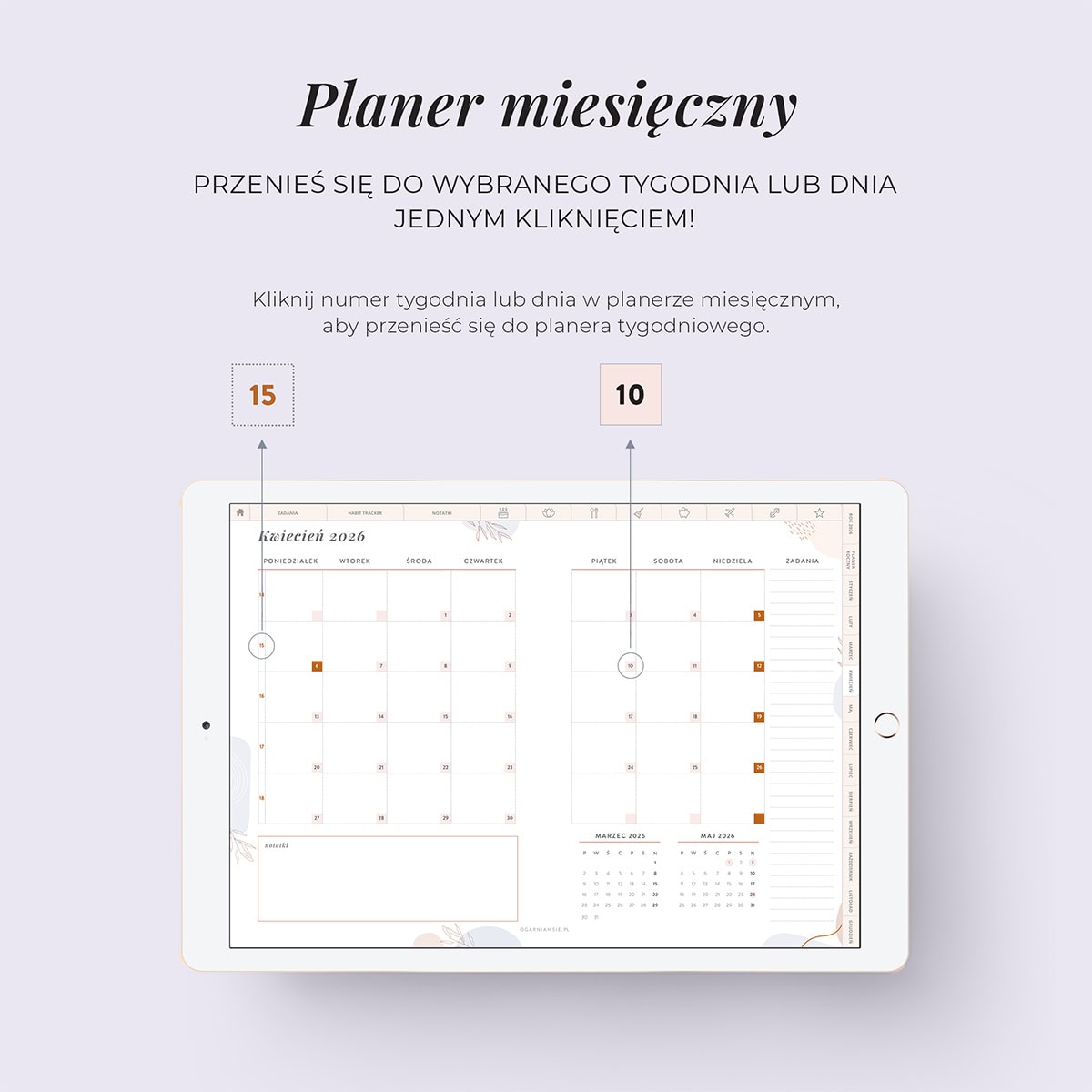 Digital Planer 2026 - planer miesięczny